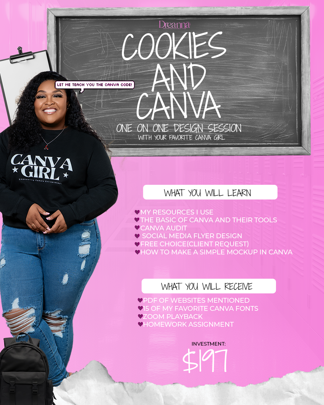 Cookies & Canva 1 on 1 Session